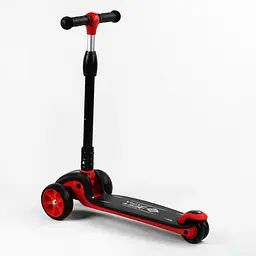 Самокат Best Scooter 24х58х67-77 см Чорно-червоний 000231612 - мініатюра 4