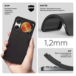 Чехол-накладка для смартфона ZTE Nubia Music 2, противоударный, силиконовый, термополиуретановый (ТПУ), с защитой камеры и корпуса, черный, защита всего корпуса, ArmorStandart (ARM83654) - мініатюра 3