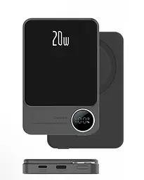 УМБ магнітна Mag Save з бездротовою зарядкою 10000 mAh 20 Вт для iPhone Сірий (Q920WPlus) Power - мініатюра 2