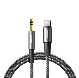 Кабель Remax CB08 3,5mm Mini Jack - Type-C 1,2m Cable Grey