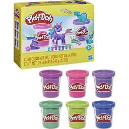 Набір пластиліну Hasbro Play-Doh Блискуча колекція 6 баночок (F9932) - мініатюра 2