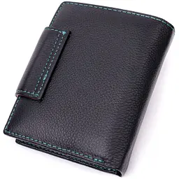 Портмоне для жінок у класичному кольорі з цікавою монетницею ST Leather 19449 чорний - мініатюра 5