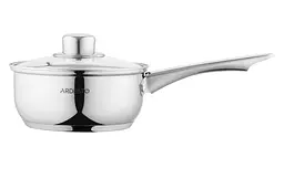Ківш Ardesto Gemini Gourmet, зі скляною кришкою, нержавіюча сталь, 1,2 л (AR1912BS) - мініатюра 2