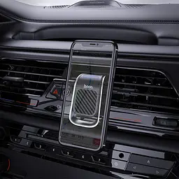 Кріплення для телефонa Hoco CA74 автомобільне Universe air outlet magnetic car holder чорний/сірий - мініатюра 2