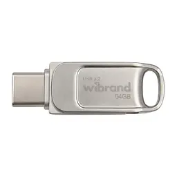 USB флеш накопичувач Wibrand 64GB Bee Silver USB 3.2/Type-C (WI3.2TC/BE64TC039S)