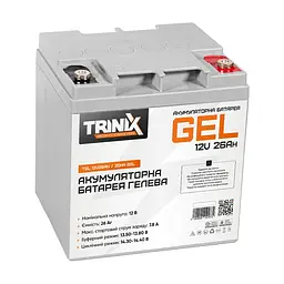 Акумуляторна батарея гелева 12В 26Аг Trinix TGL12V26Ah/20Hr GEL (44-00019) - мініатюра 3