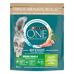 Сухий корм для дорослих домашніх котів Purina One Indoor з індичкою та цільними злаками 800 г