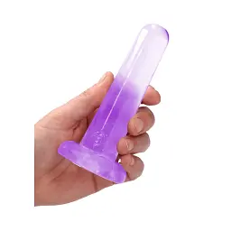 Фалоімітатор Realrock Crystal Clear Dildo 5.3" 13.5 см фіолетовий - мініатюра 5