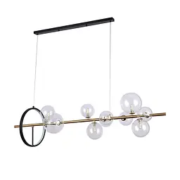 Люстра стельова LED Levistella 918LP267-10 GAB+CL, 12W, чорний/коричневий, сучасний стиль