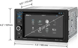 Автомобільний стерео DVD-плеєр - подвійний DIN, Bluetooth аудіо/виклик без рук, 6,2-дюймовий сенсорний BOSS Audio Systems BV9364B - мініатюра 2