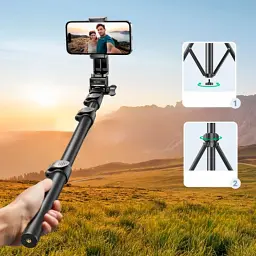 Штатив Ugreen LP680 Selfie Stick Tripod with Bluetooth Remote Black (15609) - мініатюра 7