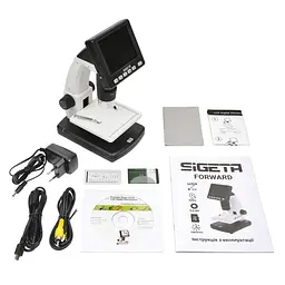 Цифровий мікроскоп SIGETA Forward 10x-500x 5.0 MP 3.5" LCD (65503) - мініатюра 7