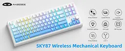 Клавіатура MageGee SKY 87 RGB Blue Whale Switch Wireless (6971969728509) White/Blue Gradient (G-000003958) - мініатюра 9