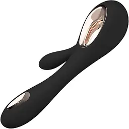 Вібратор-кролик Lelo Soraya Wave Шикарний, 21.8х4.6 см чорний - мініатюра 2