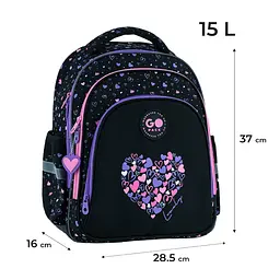 Рюкзак GoPack Education 2606S Bright&Awesome Чорний (GO26-2606S-3) - мініатюра 2