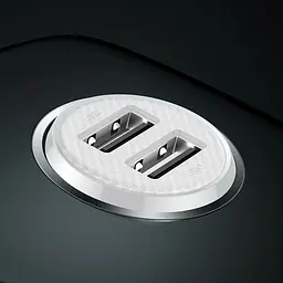 Автомобільний зарядний пристрій Baseus Grain Pro 4.8A 2USB, білий (CCALLP-02) - мініатюра 6