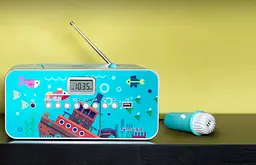 Радіоприймач CD з мікрофоном ментоловий Muse M-29 KP - мініатюра 5