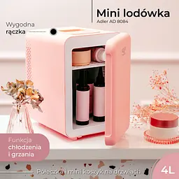 Холодильник (міні бар) Adler AD 8084 pink - мініатюра 8