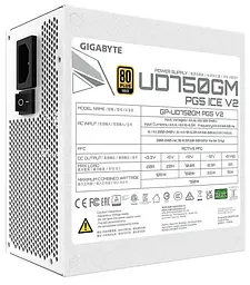Блок живлення GIGABYTE GP-UD750GM 750W PG5 V2 ICE ATX 3.1 80+ Gold (GP-UD750GM PG5 V2 ICE) White - мініатюра 2