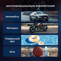 Портативний компресор Yaoen 211 Pointer 150PSI (YPSCP7515B 5378) Чорний - мініатюра 5