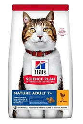 Сухий корм для зрілих котів від 7 років Hill's Science Plan Mature Adult 7+ з куркою 10 кг