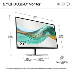 Монітор 27" HP S5 Pro 527pu QHD IPS 100Hz (9E0G5AA) - мініатюра 10