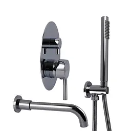 Змішувач для ванної вбудований Globus Lux LAZER Pro GLPR-202-00-SMART душовий комплект з ручною лійкою - мініатюра 5