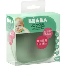 Силіконова миска на присосці Beaba Silicone Suction Bowl, оливкова (913613) - мініатюра 2