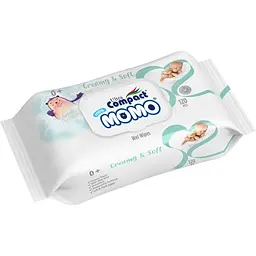 Вологі серветки для дітей Ultra Compact Momo Creamy&Soft з клапаном 120 шт.