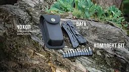 Мультитул Ganzo Multi Tool (G202B), Чорний - мініатюра 21