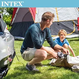 Насос електричний від прикурювача чорний туристичний Intex 66636 - мініатюра 2