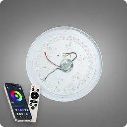 Люстра світлодіодна 517 Dlight RGB з пультом і колонкою 70Вт Білий (02178) - мініатюра 8