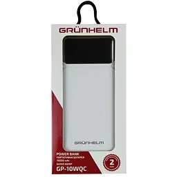 Портативна батарея Grunhelm GP-10WQC Power Bank 10.000 mAh біла (137526) - мініатюра 4