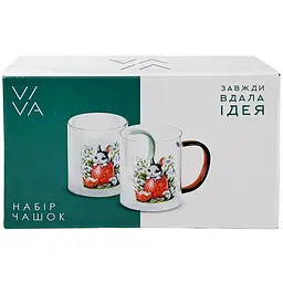 Набір чашок Viva Easter Rabbit A 430 мл х 2 шт. (BCR80100H) - мініатюра 2
