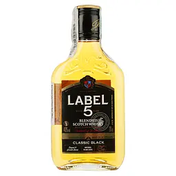 Віскі Label 5 Classic Black Blended Scotch Whisky 40% 0.2 л