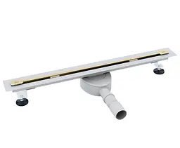Трап для душу Rea Neo 80 Ultra Slim Pro brushed gold REA-G9805 - мініатюра 2