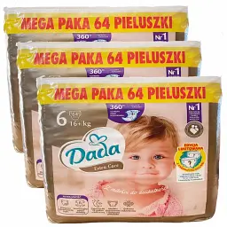 Підгузки Dada Extra Care 6 (16+ кг), 192 шт з кишенькою від перетікань