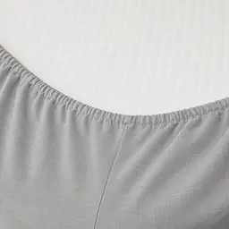 Простирадло на резинці MirSon Linen Caspian Льон 200х200 см сіро-блакитне (2200008248574) - мініатюра 2