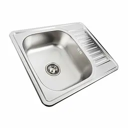 Кухонна мийка з нержавіючої сталі Platinum 5848 декор (0,8/180 мм), R, Decor - мініатюра 8