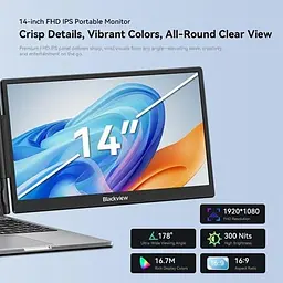 Монітор 14" Blackview SCM5 Single Screen (BVSCM5) 1920x1080 (FullHD) IPS 60 Hz - мініатюра 8