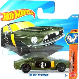 Базова машинка Hot Wheels HW Torque 68 Shelby GT500 хакі (5785) JJK24-N521   