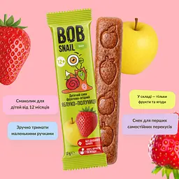 Дитячий снек  Bob Snail Яблуко-Полуниця 17 г - мініатюра 4