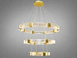 LED люстра підвісна на три кільця Diasha 1022-400+600+800