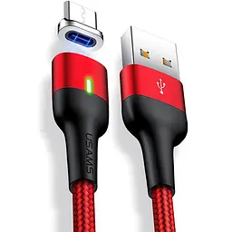 Магнітний кабель Lighting iPhone Magnetic USAMS US-SJ326 U28 Series 1 m Red - мініатюра 1