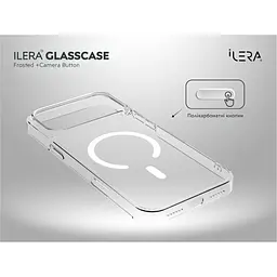 Чохол iLera GlassCase + Camera Button with MagSafe для Apple iPhone 17 Pro Max Frosted (iLGlCFrCb17PrMx) [150422] - мініатюра 5