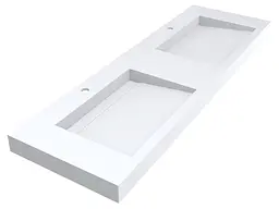 Умивальник Miraggio AGNESS 1500 (0001060) Mirasoft, Матовий, Накладний/Врізний, Білий