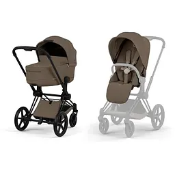 Візок Priam 5.0 2 в 1 BLK Coconut Brown