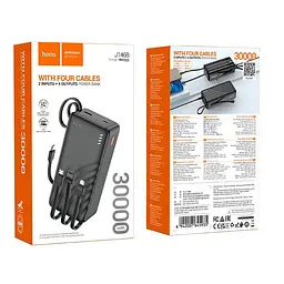 Універсальна мобільна батарея HOCO Night tide power bank with 4 cables J146B 30000mAh |1USB/1Type-C, 2A| - мініатюра 2