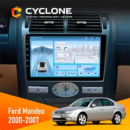 Штатна магнітола Ford Mondeo 2000-2007 Climate Cyclone C9-012 4x64, DSP, 4G Cyclone (НФ-00007833)