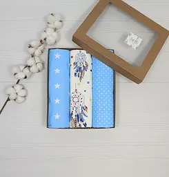 Пелюшки дитячі a.l.babybox Ловець снів 50х80 см 3 шт. Блакитний (NA 18169593)